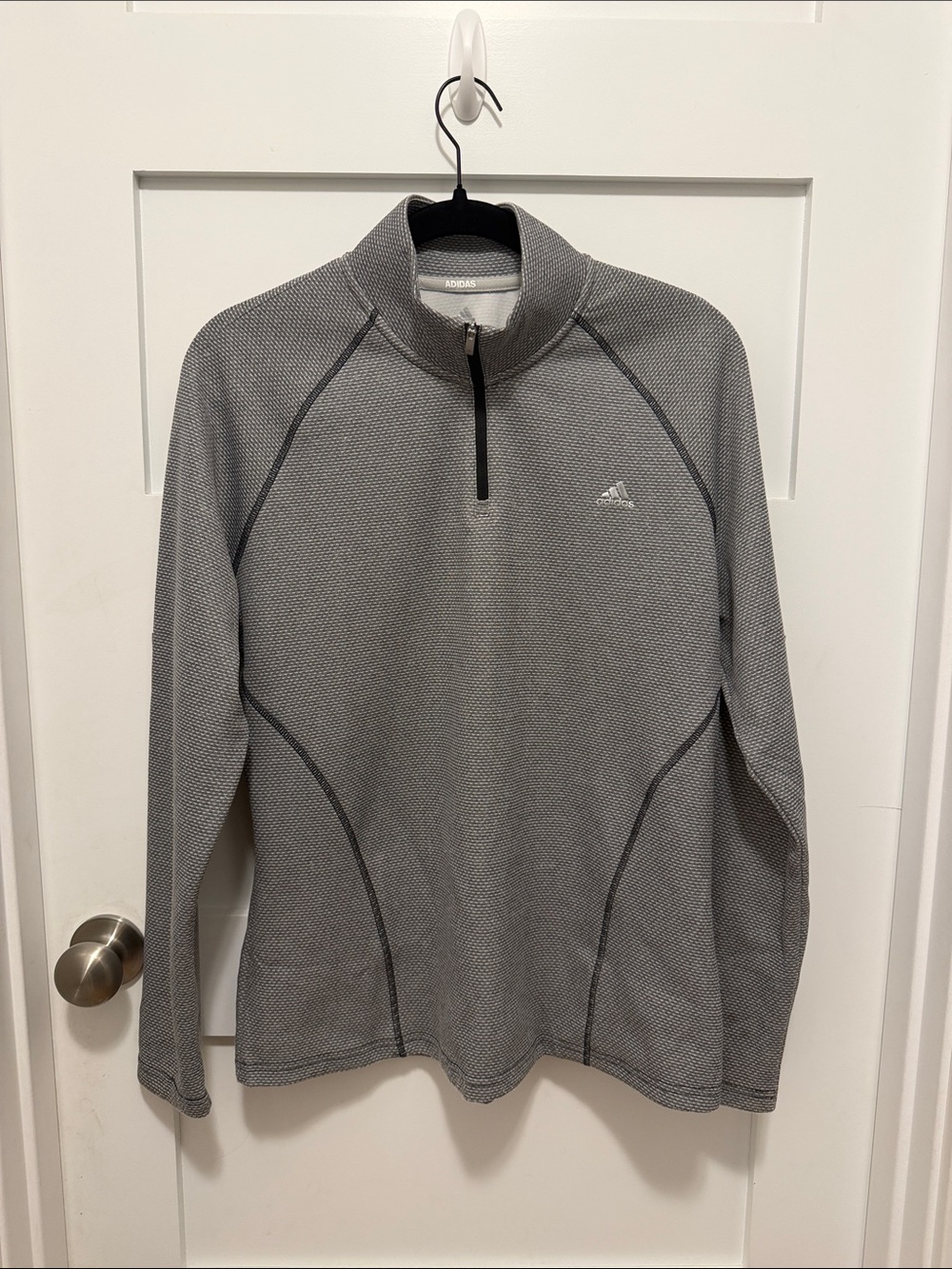 adidas Gray Women's Long-Sleeve Quarter-Zip Pullover